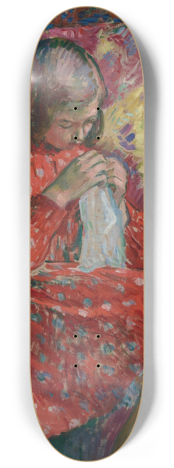Henri Lebasque - La petite couseuse 8.25 inch art skate deck