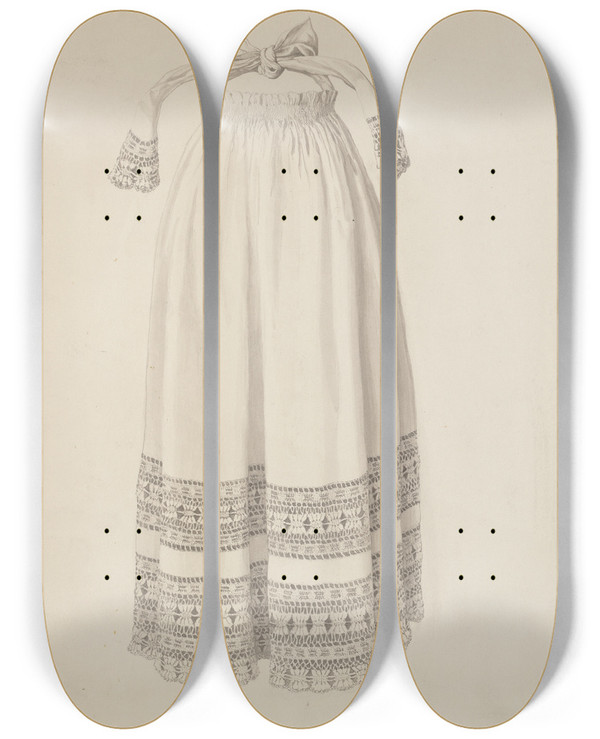 Triptych art skateboard deck of Carl Buergerniss Apron by Carl Buergerniss (20-)