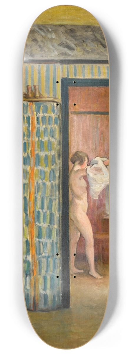 Henri Lebasque - Nu mettant sa chemise dans un intrieur 8.25 inch art skate deck