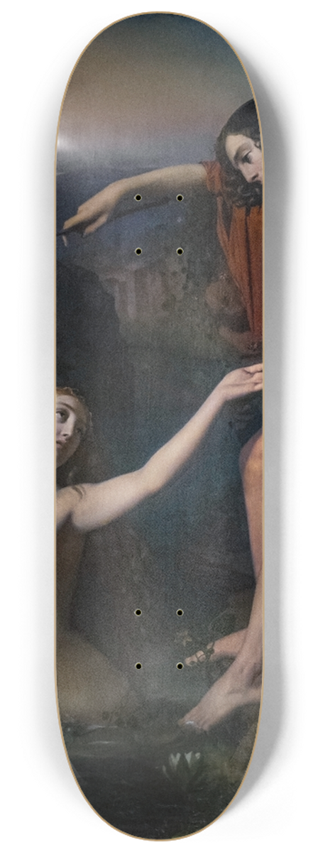 Henri Lehmann - The fisherman and the nymph 8.25 inch art skate deck