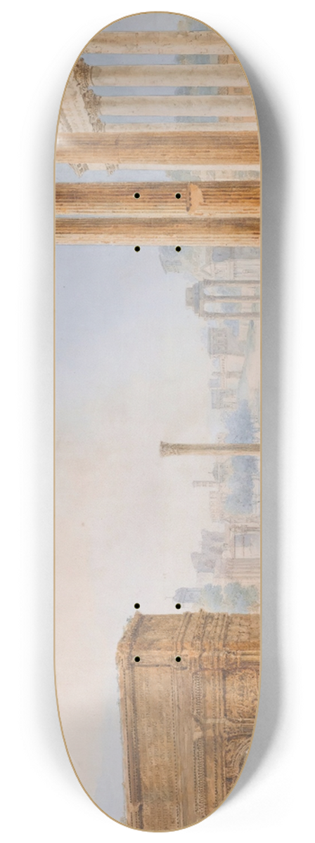 Henri Lvque - View Of The Forum With The Arch Of Septimus Severus 8.25 inch art skate deck