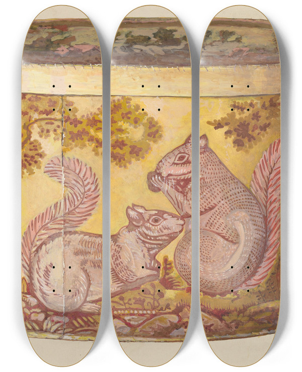Triptych art skateboard deck of Arsen Maralian Bandbox_3 by Arsen Maralian