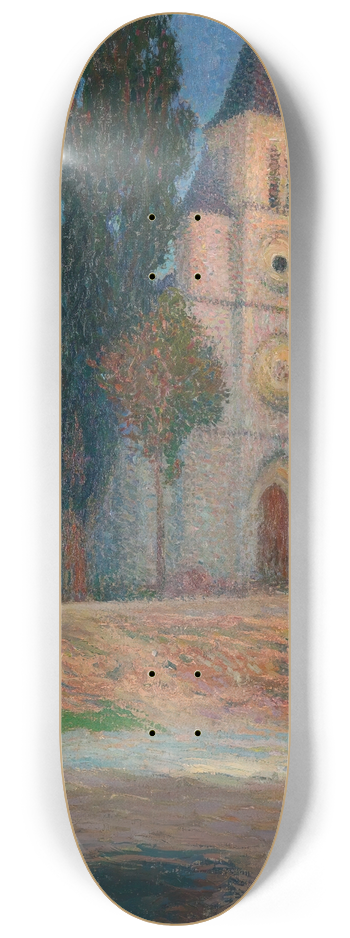 Henri Martin - Lever De Lune Derrire Lglise De La Bastide-Du-Vert 8.25 inch art skate deck