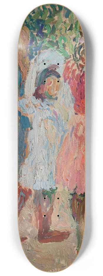 Henri Martin - Trois petites filles au jardin, un matin dt 8.25 inch art skate deck
