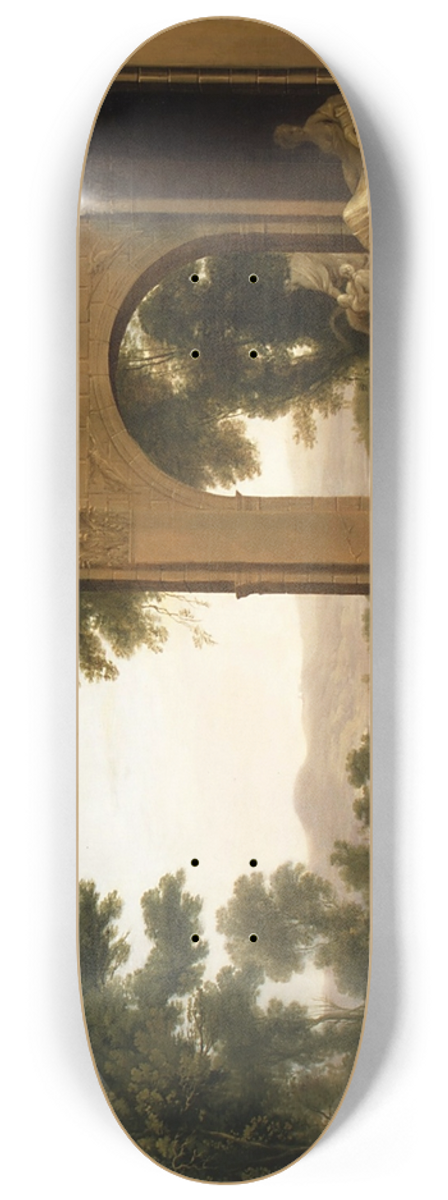 Henri Mauperch - Classical Landscape with Figures 8.25 inch art skate deck