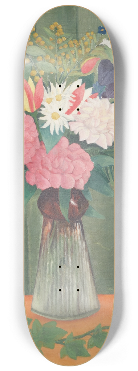 Henri Rousseau - Flowers in a Vase 8.25 inch art skate deck