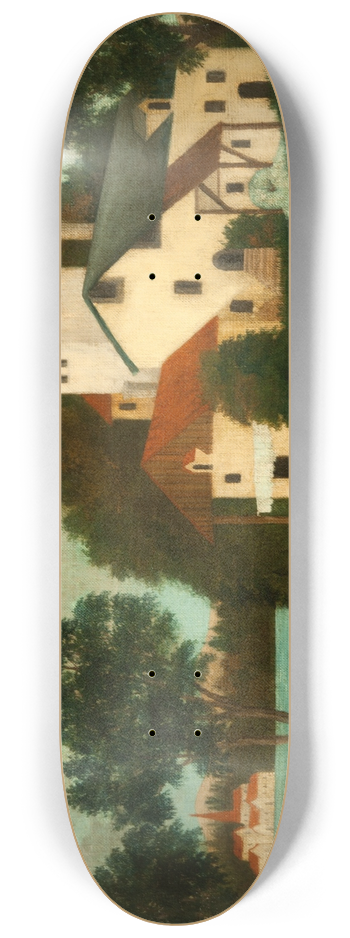 Henri Rousseau - Landscape with Watermill 8.25 inch art skate deck