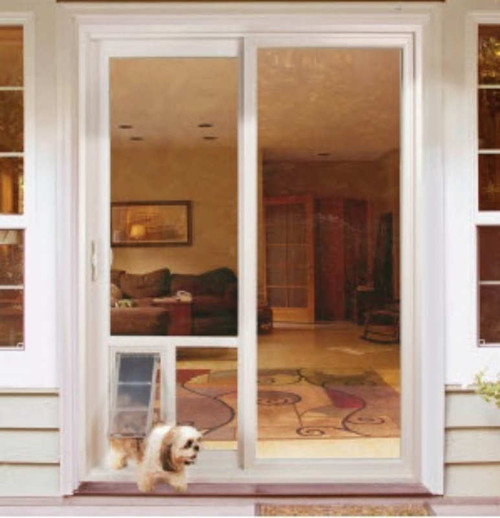 dog door panel for sliding door