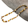 Amber necklace - polished greenish & honey random beads