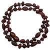 Amber necklace - unpolished cherry mixed beads