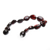 Amber bracelet / anklet - polished dark cherry beans