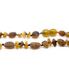 Amber  necklace - unpolished  brown mixed beads