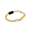 Champagne Amber anklet / bracelet with dark twist clasp