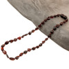 Amber necklace - polished dark cherry beans