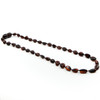 Amber necklace - polished dark cherry beans