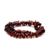 Baltic Amber necklace - polished dark cognac chips