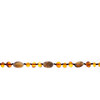 Grey & cognac amber anklet