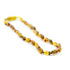 Baltic Amber necklace - polished swamp beans