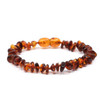 Amber  ankle bracelet - polished dark cognac