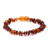 Amber  ankle bracelet - polished dark cognac
