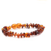 Amber  ankle bracelet - polished dark cognac