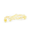 Amber  anklet - unpolished lemon beans