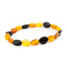 Baltic Amber Bracelet for Adults - Unpolished multi olives