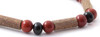 Cherry Baltic amber, Red Jasper & Hazelwood adult bracelet