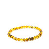 Baltic Amber Bracelet for Adults - Polished Swamp perfectly round