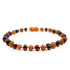 Baltic Amber Anklet - Mixed Cognac Baroque