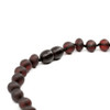 Baltic Amber Anklet - Unpolished Cherry Black Baroque