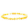 Baltic Amber Anklet - Polished Butter Baroque