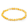 Baltic Amber Anklet - Polished Butter Baroque
