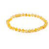 Baltic Amber Anklet - Polished Butter Baroque