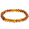 Baltic Amber Bracelet - polished cognac baroque