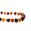 Cognac & cherry mix amber necklace