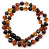 Cognac & cherry mix amber necklace
