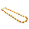 Amber  necklace - polished mixed cognac & honey