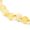 Milky RAW amber  anklet for adults