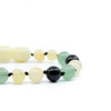 Maximum strength Milky Butter Amber  Anklet Mixed With Green Aventurine and Obsidian