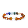 Seven Gemstones Chakra & Extra strength Baltic Amber  Anklet
