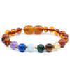 Seven Gemstones Chakra & Extra strength Baltic Amber  Anklet