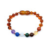 Seven Gemstones Chakra & Extra strength Baltic Amber  Anklet