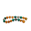 NEW - Cognac Raw Amber Bracelet With African Jade and Smokey Quartz