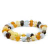 Aquamarine & RAW Multicolour Amber Necklace
