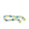 ONLY FEW LEFT - RAW lemon amber  ankle bracelet mixed with aquamarine