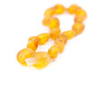 Raw Amber  ankle bracelet - honey beans