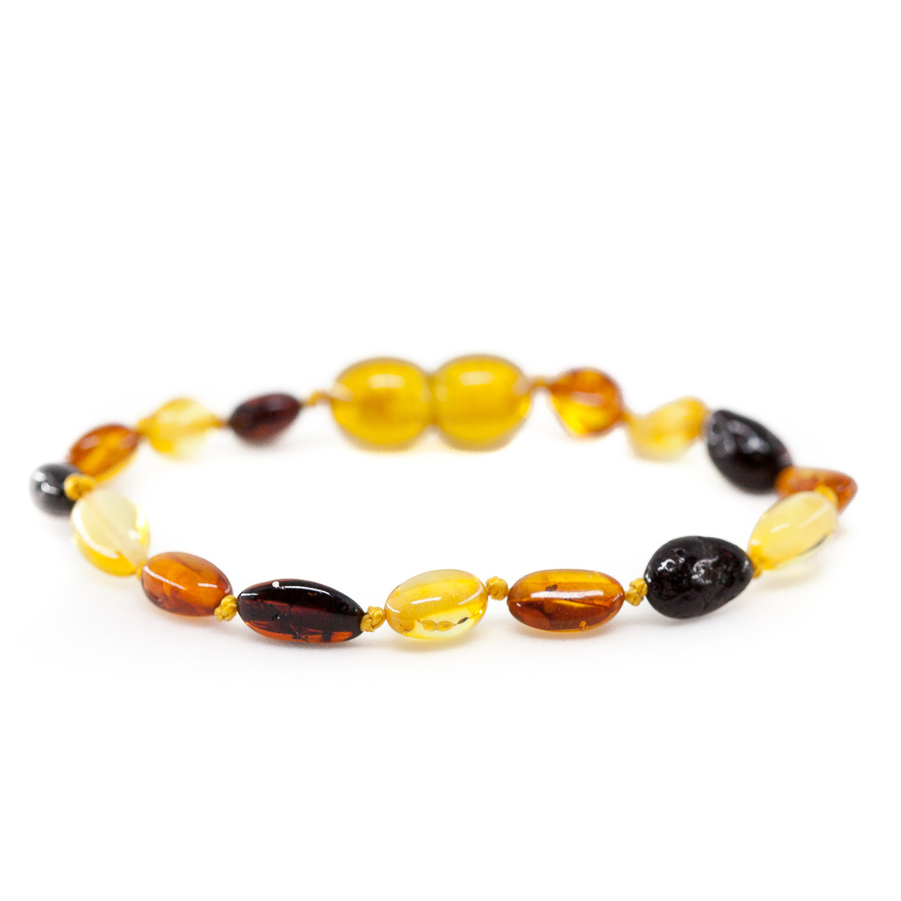 amber beads teething anklet