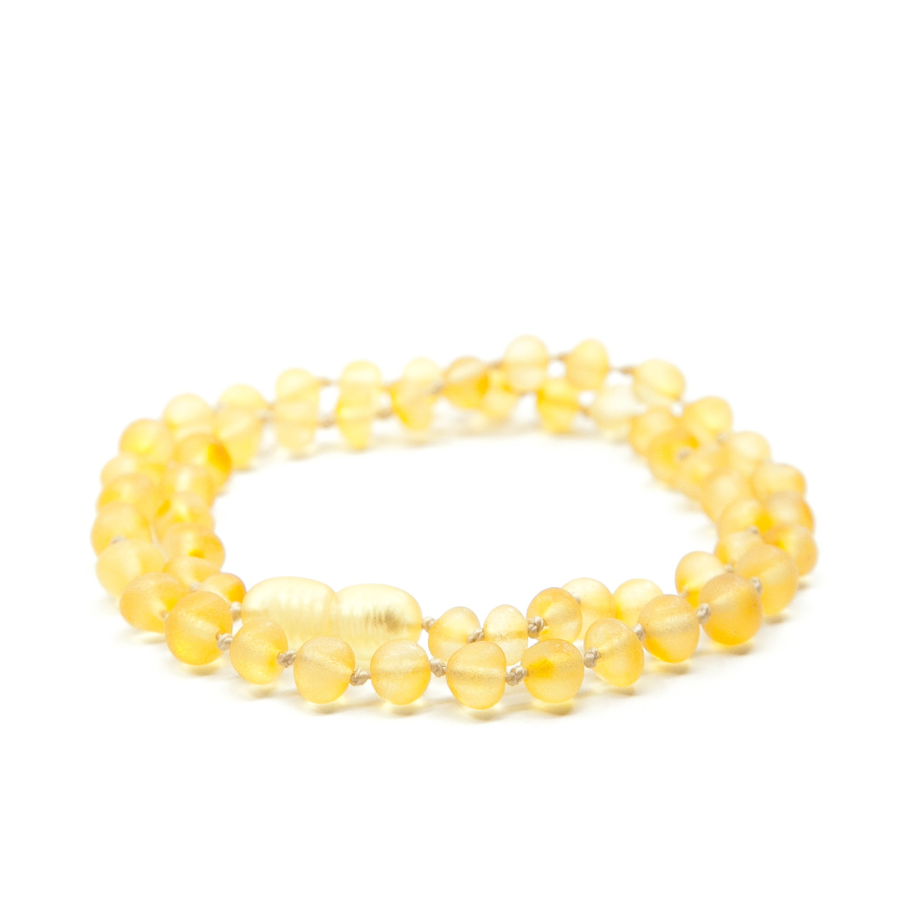 Raw Lemon Baltic Amber Chakra Teething Necklace