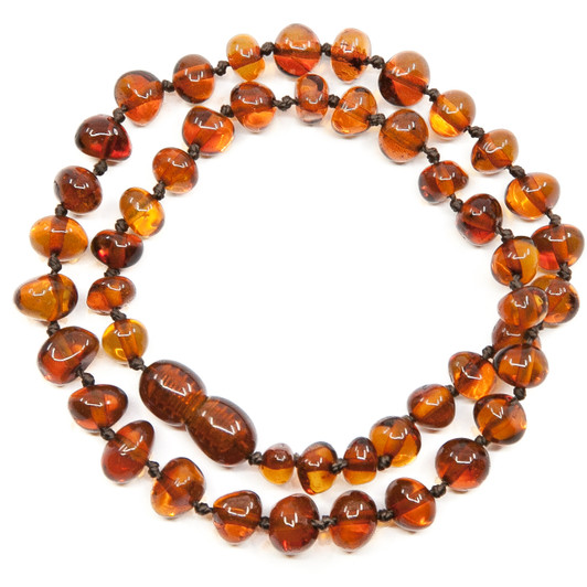 Polished Cognac Amber Necklace